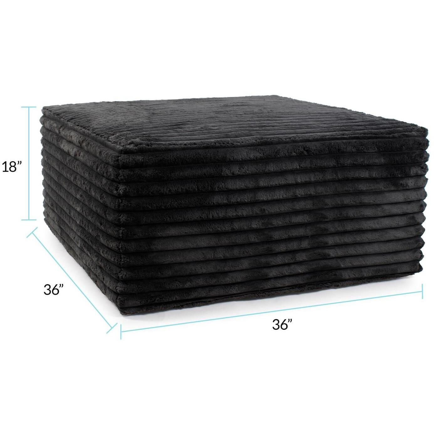 Shar Pei Universal 18 inch Black Ottoman